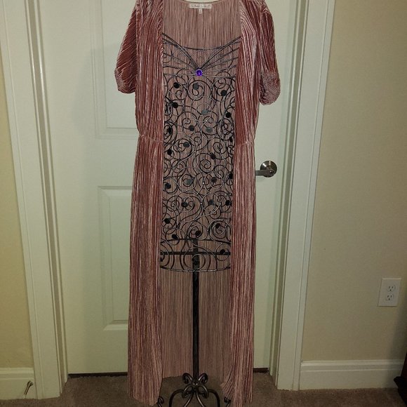 Willow & Root Pink Ribbed Dress/Cardigan - Picture 2 of 5